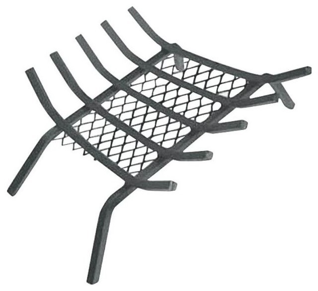 Homebasix Fireplace Grate With Ember Retainer Industrial Fireplace