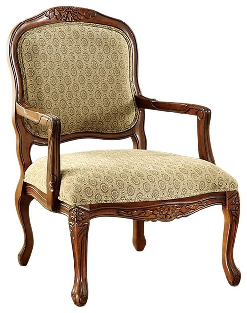Quintus Traditional Accent Chair , Antique Oak Traditional