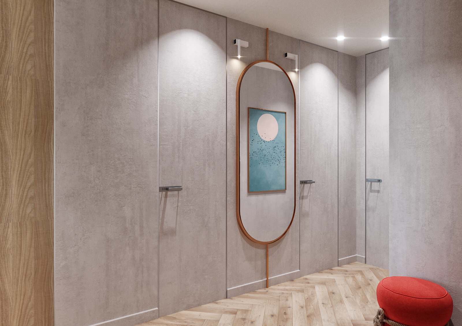 Двухкомнатная квартира 45 кв. м. в современном стиле