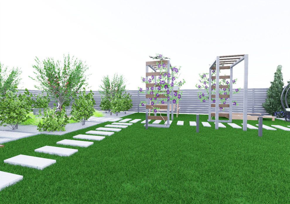 Дизайн участка 6 соток в современном стиле