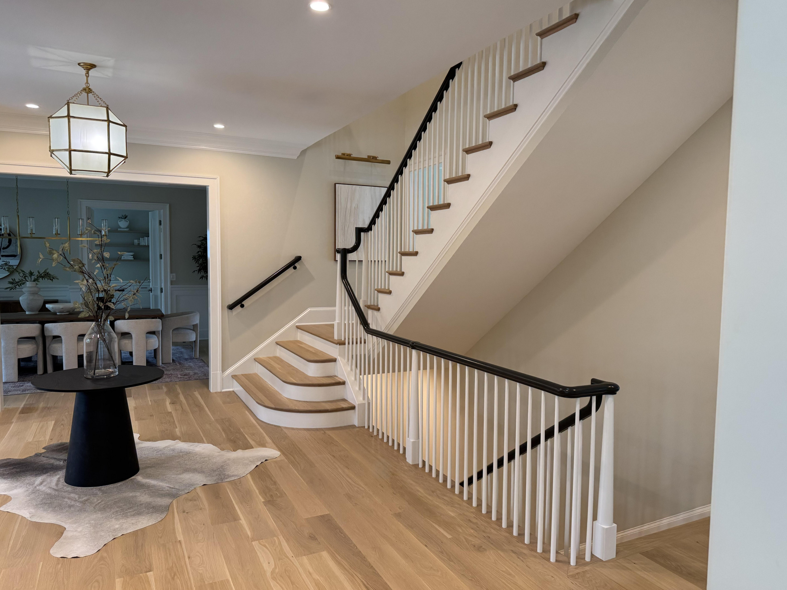 138_Elegant Double Bullnose Entry Stair, Bethesda, MD 20814