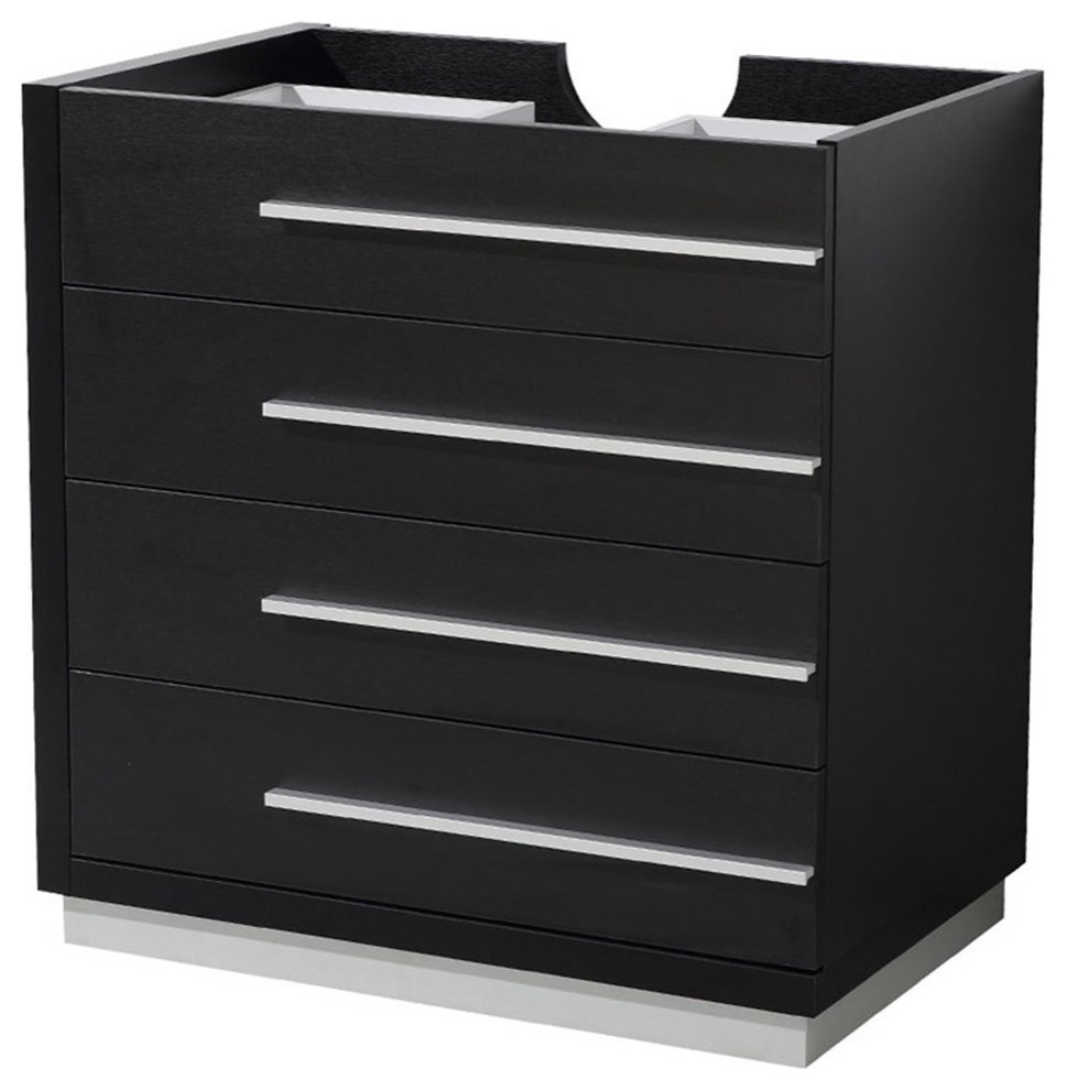 Fresca Livello 30" Black Modern Bathroom Modern Bathroom Vanities And Sink Consoles