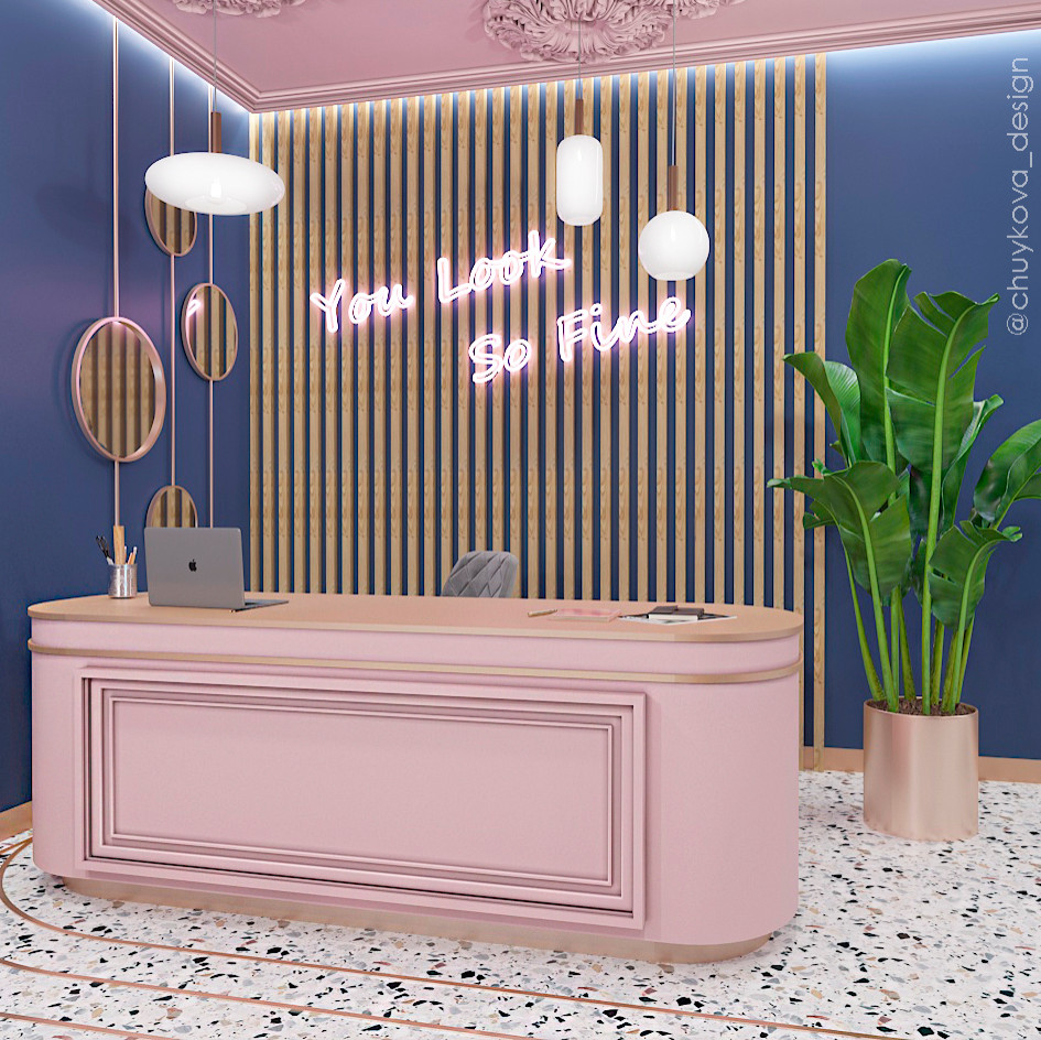Дизайн парикмахерской + маникюрный кабинет