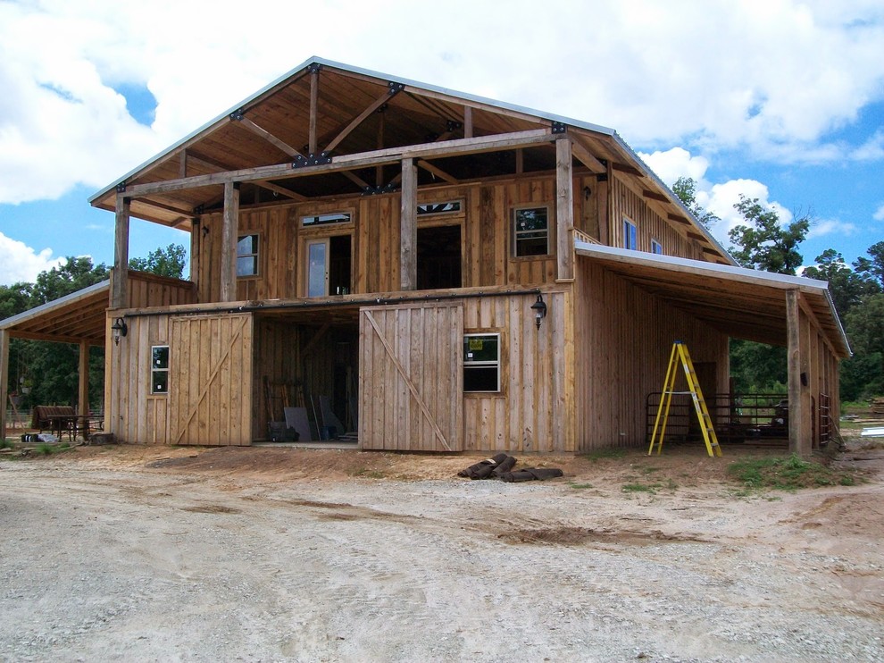 Inspiration for a large rustic entryway remodel in Austin