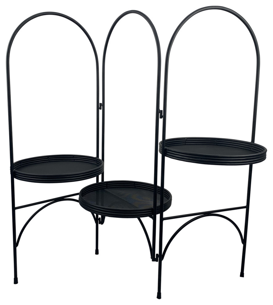 Plant Stand Circle 3 Tier Transitional Plant Stands And Telephone