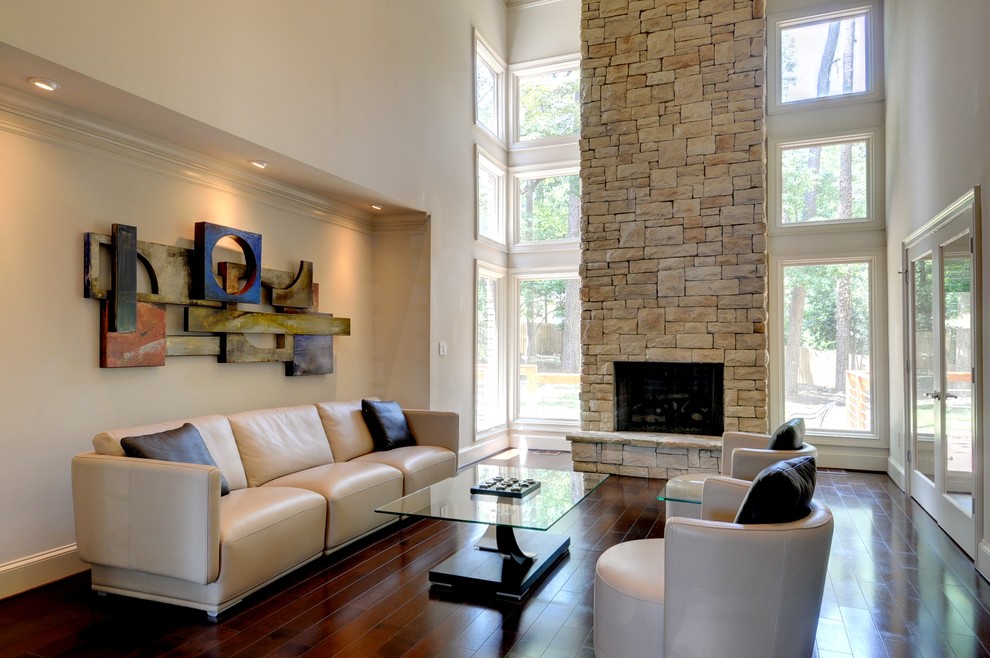 Inspiration for a contemporary living room in Nashville.