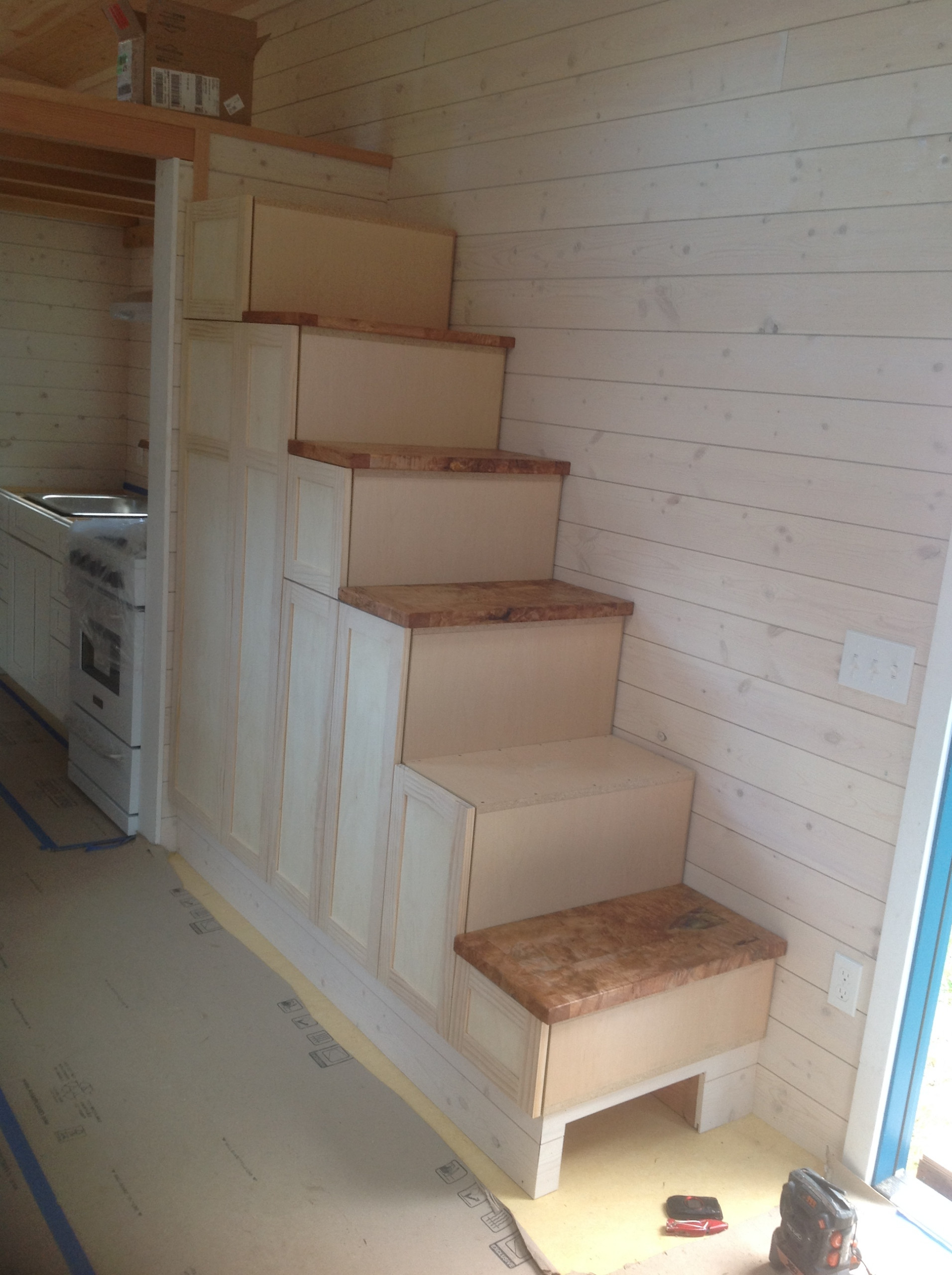 Tiny Home Cabinet Stairs Combo