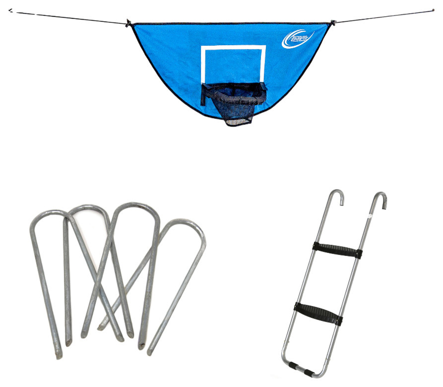 Skywalker Trampolines Accessory Kit With Basketball Game, Windstakes
