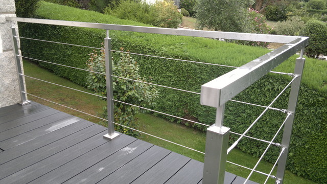 Balustrade Inox En Tube Carré Moderne Rennes Par Theix Inox Diffusion 0012