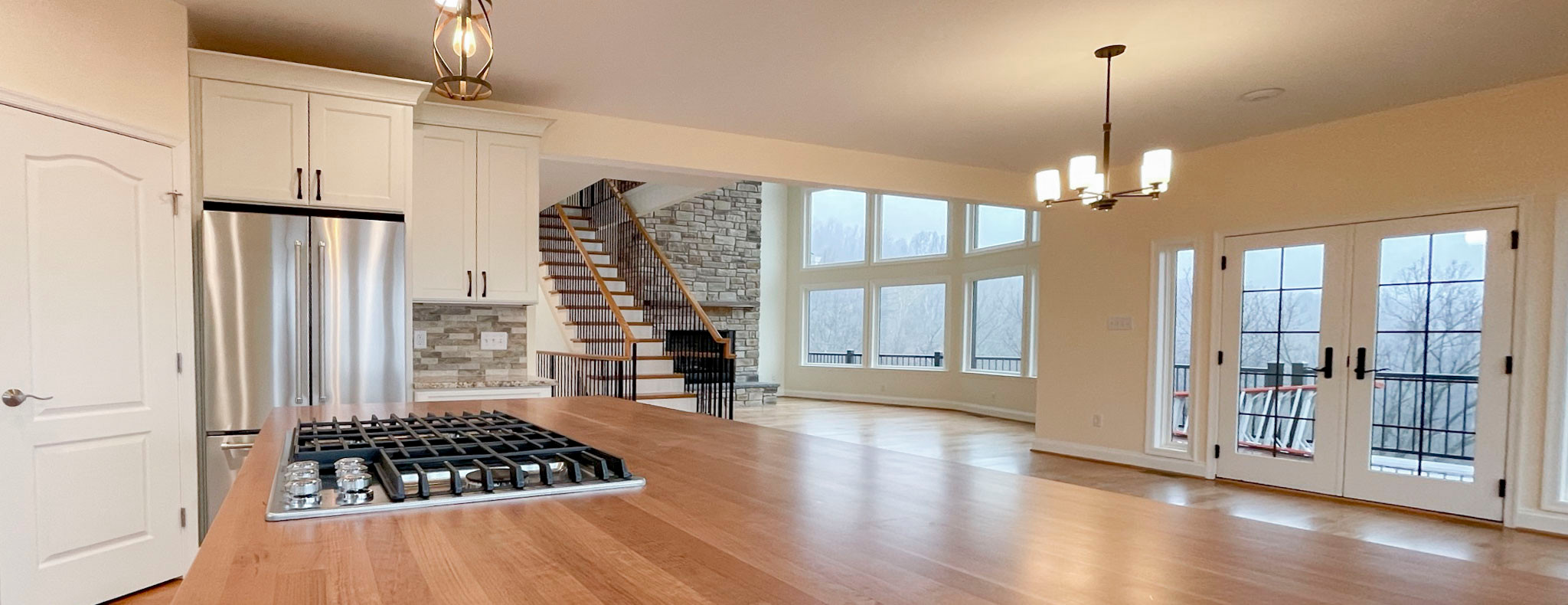 97_Airy Straight-Floating Staircase in Transitional-Mountain Home, Luray, VA 228