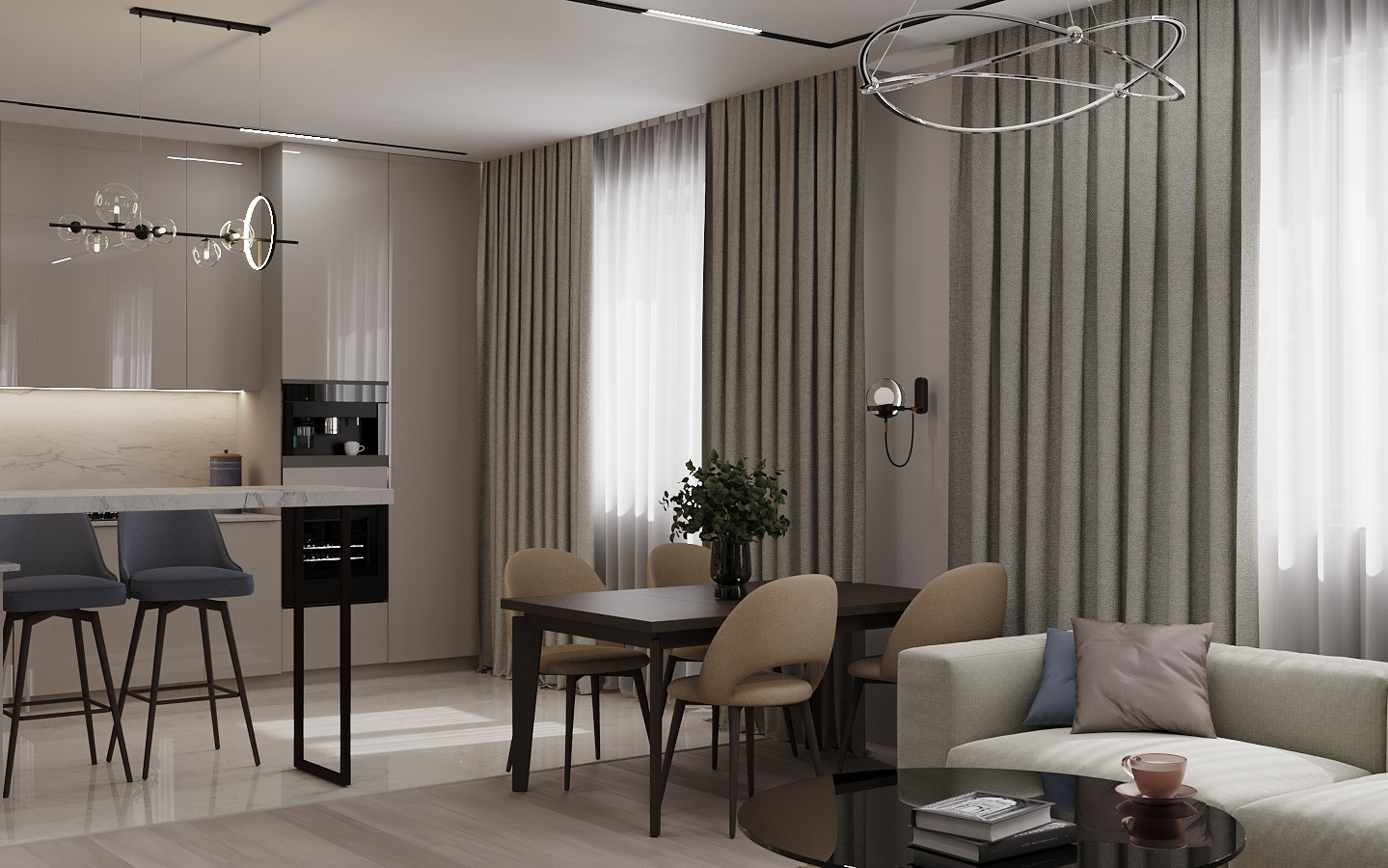 Кухня-гостинная