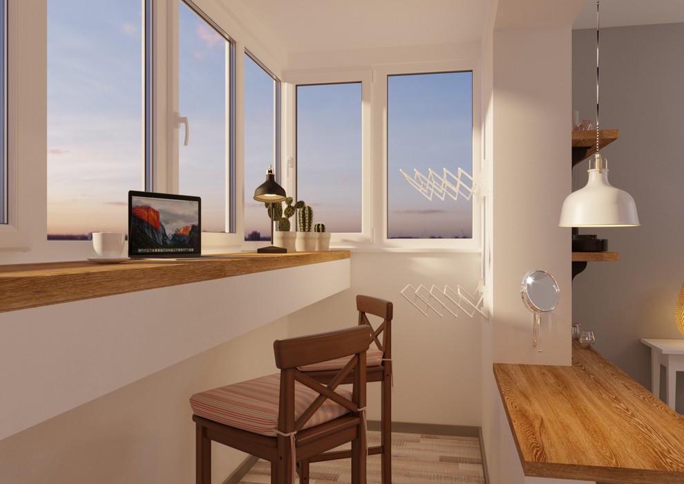 Просторная студия с отдельной спальней в скандинавском стиле