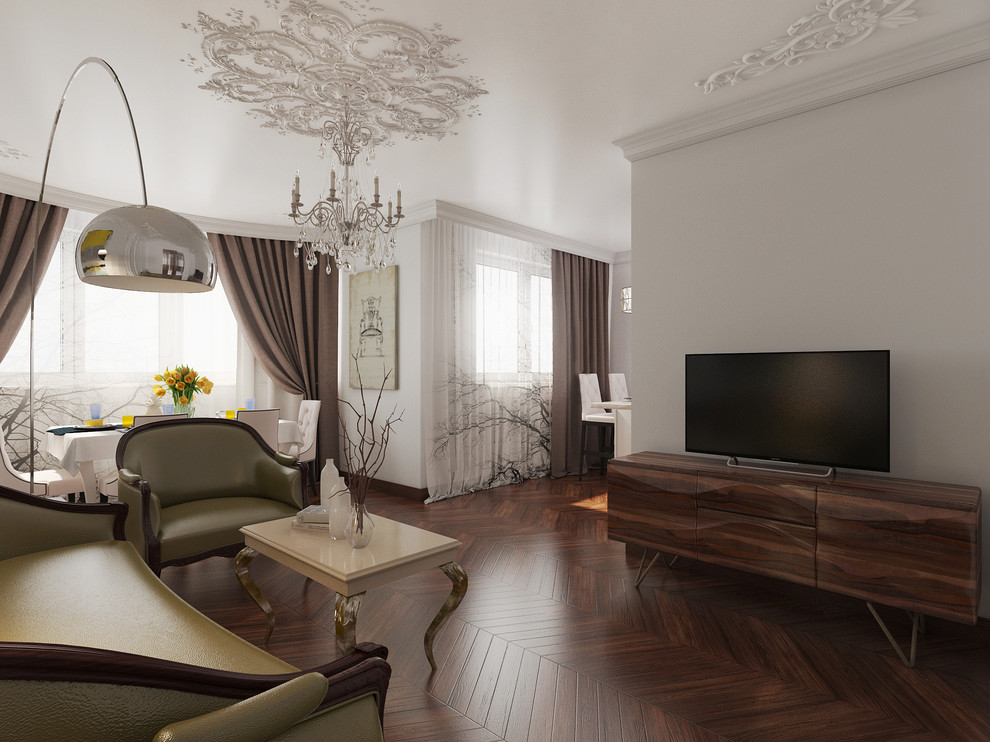 Проект 3-х комн. квартиры для семьи с двумя детьми. Стиль - легкая классика