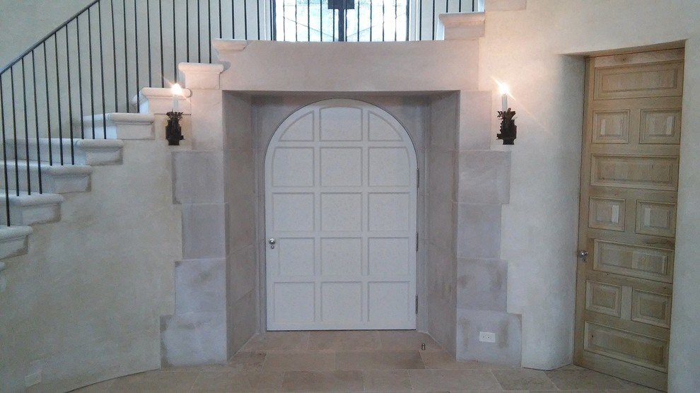 Example of a transitional home design design in Charlotte