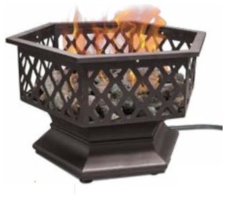 Uniflame Outdoor Lp Gas Portable Fireplace Traditional Fire