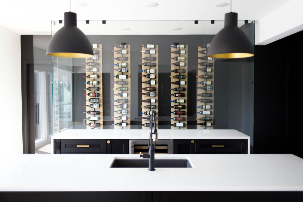 Simply Modern Chic Basement Modern Home Bar Kansas City by