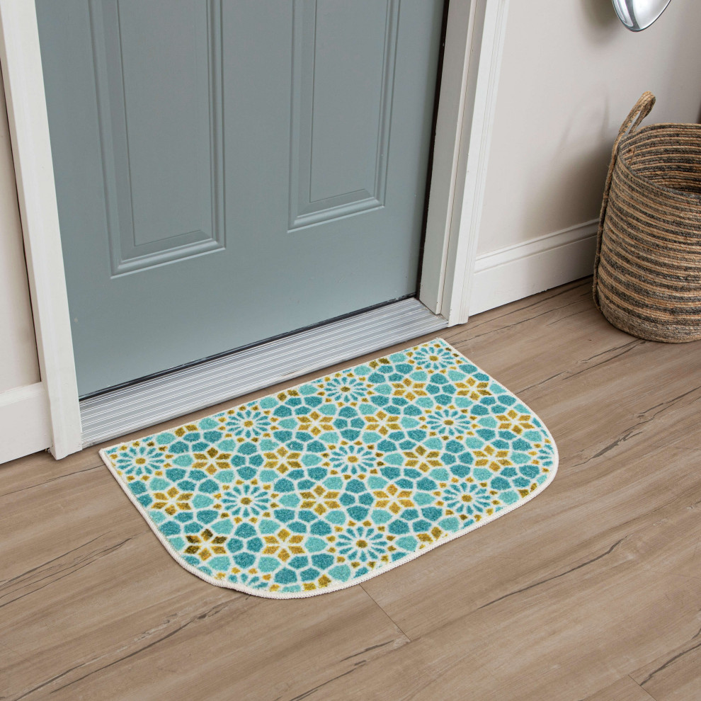 Mohawk Home Mosaic Tile Grey 1' 8" x 2' 6" Kitchen Mat, 1' 8" X 2' 6