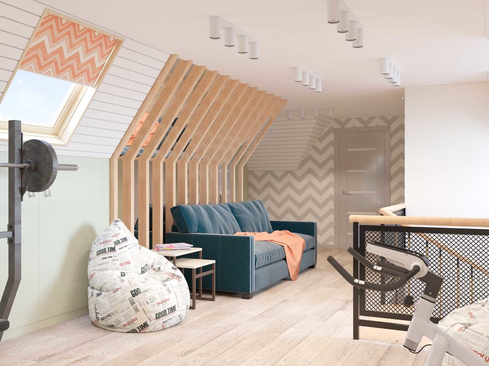 «Скандинавский лофт» мансардный этаж загородного дома