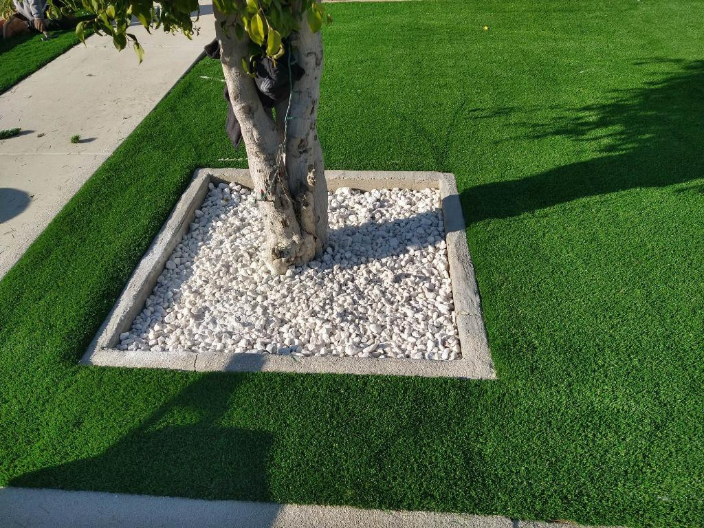 Artificial grass (turf) front yard transformation