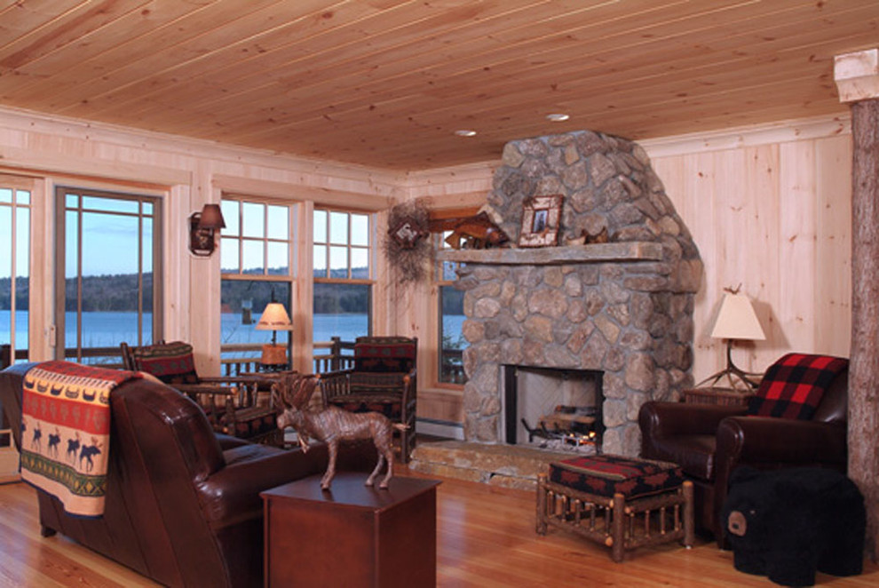 Adirondack Camp Traditional Living Room Boston by Northcape