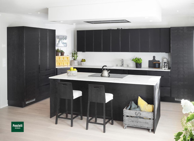 Miinus Ecological Black and White Kitchen. scandinavian-kitchen