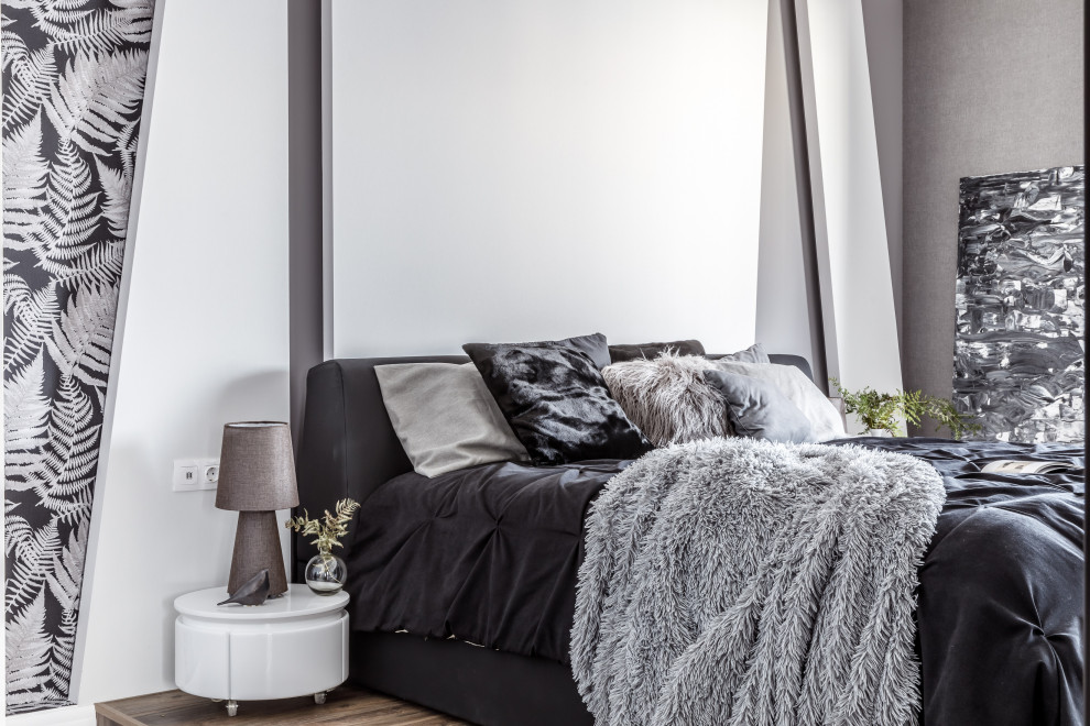 Монохромный интерьер в 2-х комнатной квартире