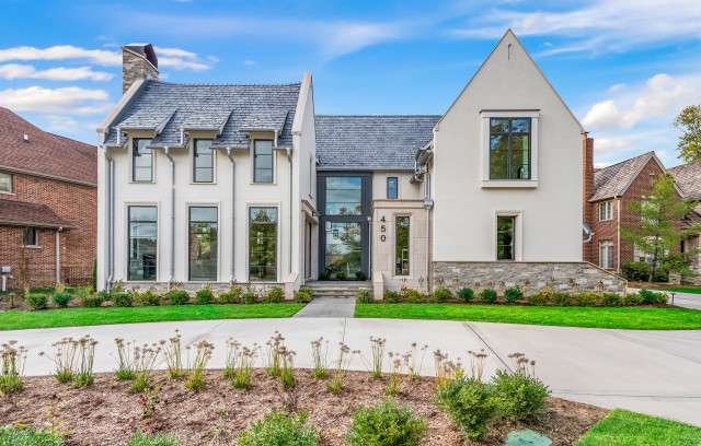 Front transitional-house-exterior