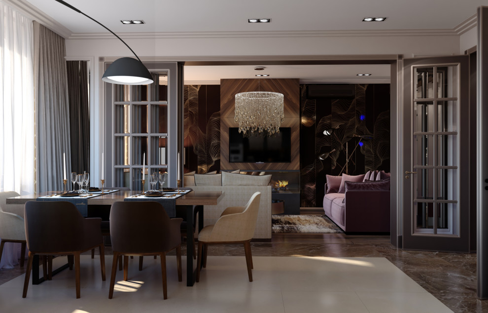 Квартира с комнатами в разный стилях