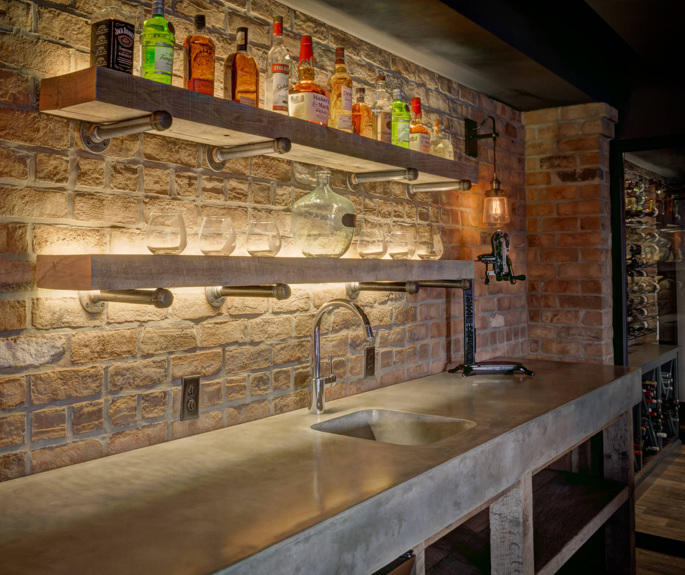 75 Home Bar with Concrete Countertops Ideas You'll Love - January, 2026 |  Houzz, image size:2250x1890