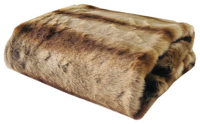 Plutus Sheared Faux Chinchilla Throw Blanket, 114x120
