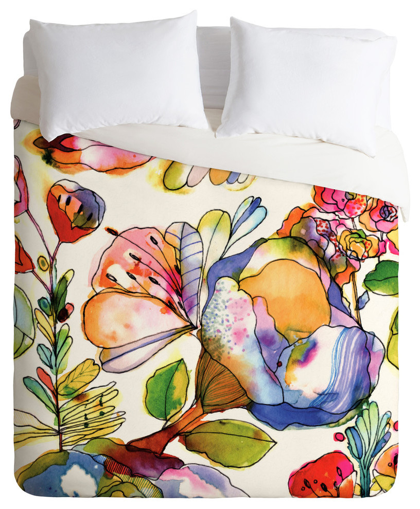 Deny Designs CayenaBlanca Blossom Pastel Duvet Cover - Lightweight
