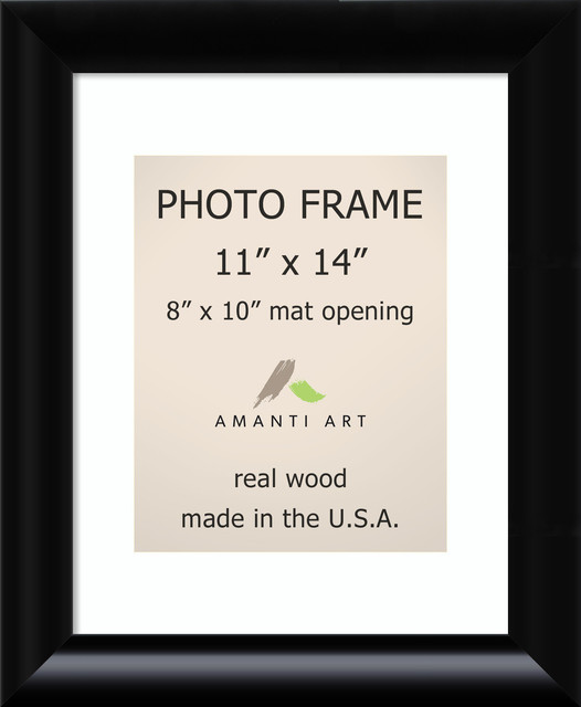 black 11x14 matted frame