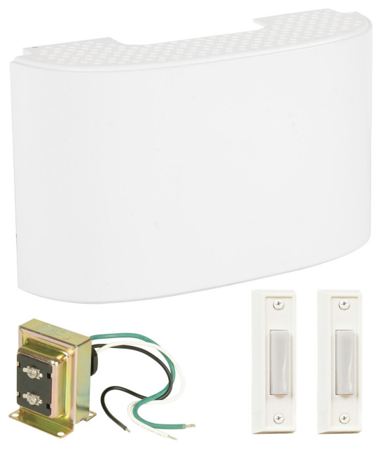 Kit with 1 chime, 2 black buttons, CK2000W Transitional Doorbells