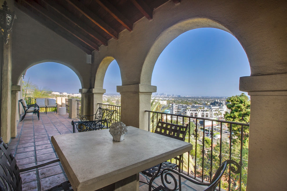 This is an example of a mediterranean balcony in Los Angeles.
