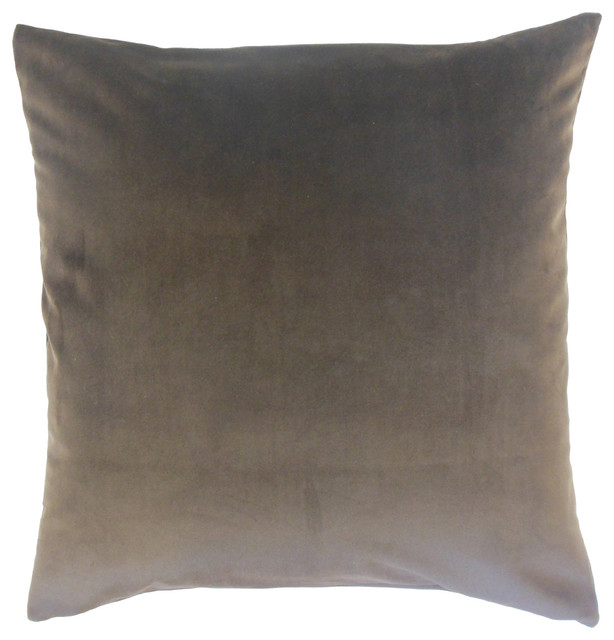 The Pillow Collection Nizar Solid Sand Down Filled Throw Pillow 
