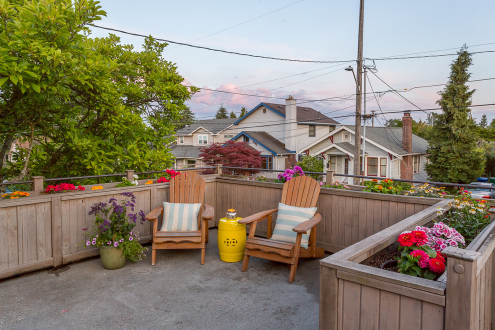 This is an example of a traditional patio in Seattle with no cover.