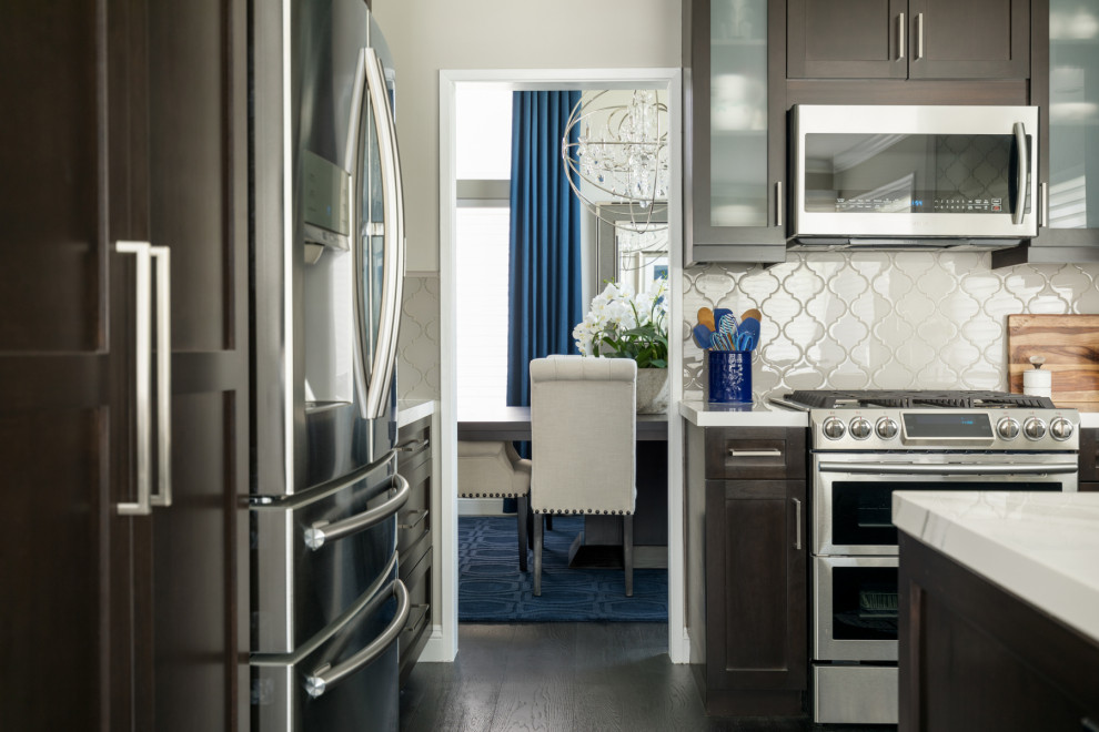Design ideas for a modern kitchen in Orange County.