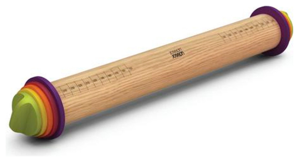 Joseph Joseph MultiColor Adjustable Rolling Pin Plus with Removable