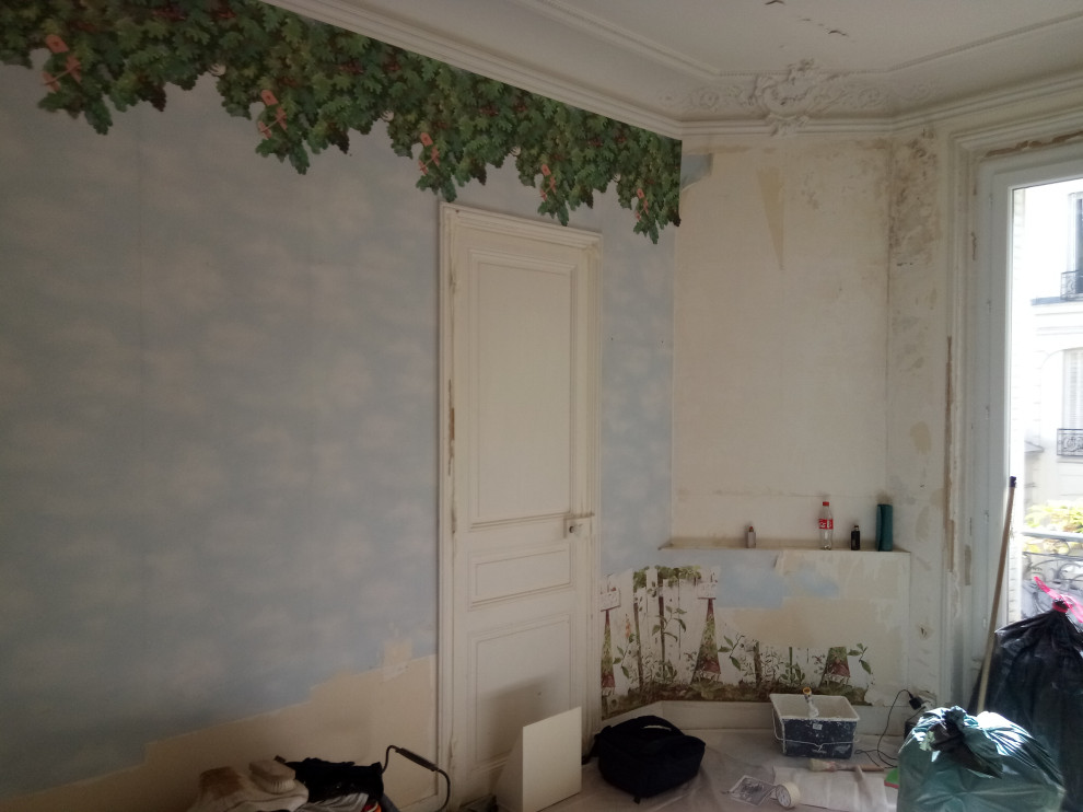 Rénovation chambre. Appartement Haussmannien.