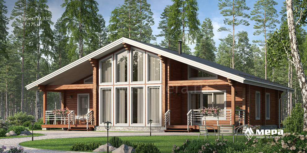 Современные  дома из клееного бруса