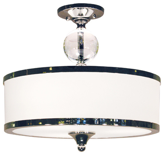 Z-Lite Cosmopolitan Chrome 3 Light Semi-Flush Mounted Ceiling Lamp
