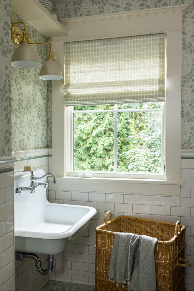 Inspiration for a timeless laundry room remodel in Seattle