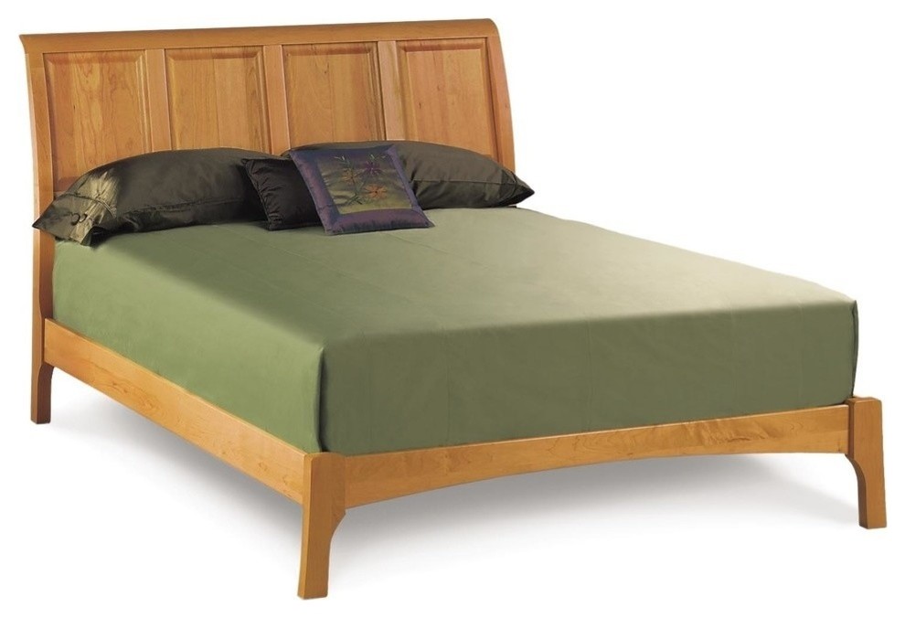 Copeland Sarah 45In Sleigh Bed With Low Footboard, Natural Cherry, Twin