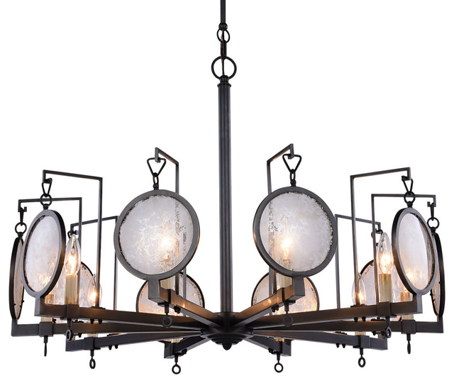 Gaslight Lens 10 Light 32 Bronze Chandelier Contemporary Chandeliers By We Got Lites Houzz Gaslight Lens 10 Light 32 Bronze, Gas Light Style Chandelier
