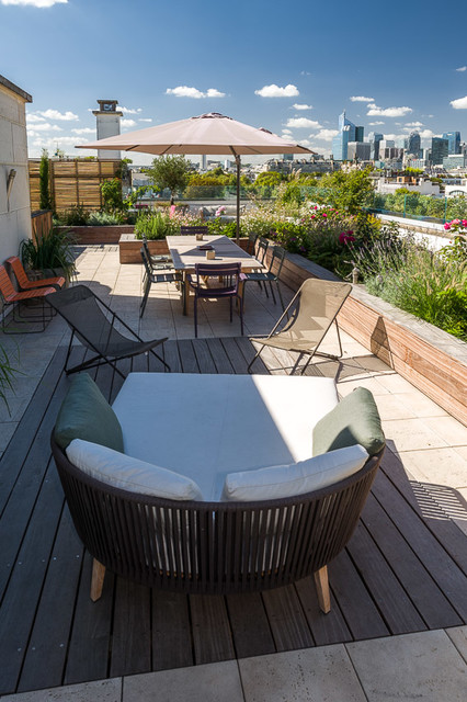 R&eacute;novation d'un appartement &agrave; Neuilly contemporaneo-terraza-y-balcon