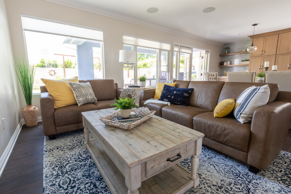 Beach style living room in Orange County.