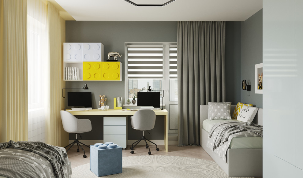 Проект детской комнаты для братьев школьников.