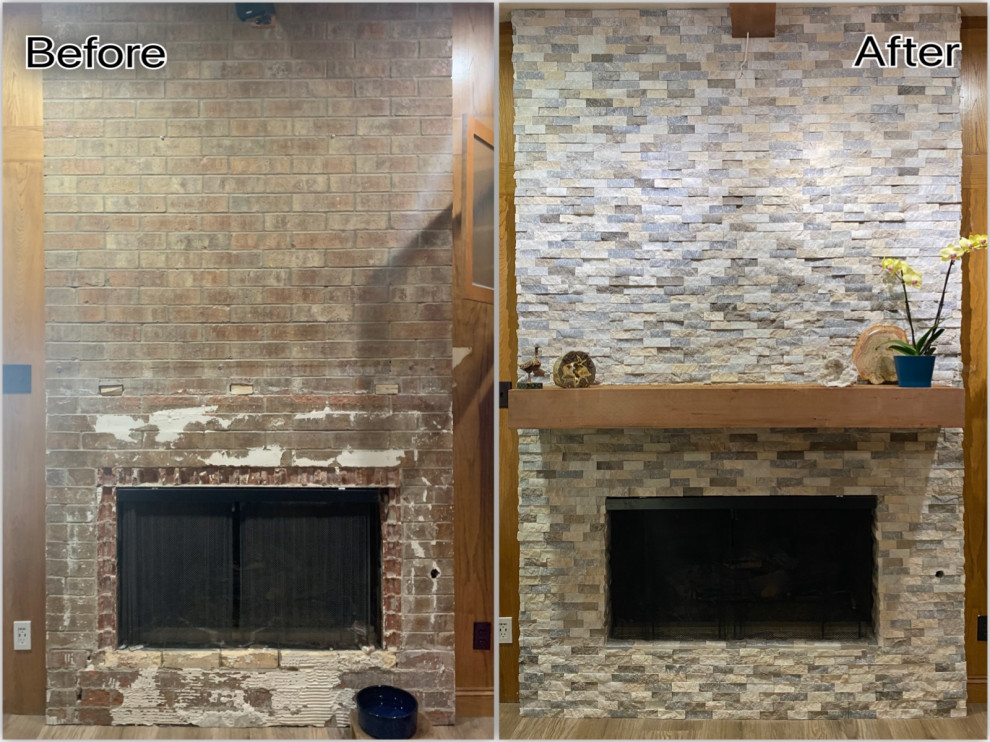 Before & After - Fireplace Remodel