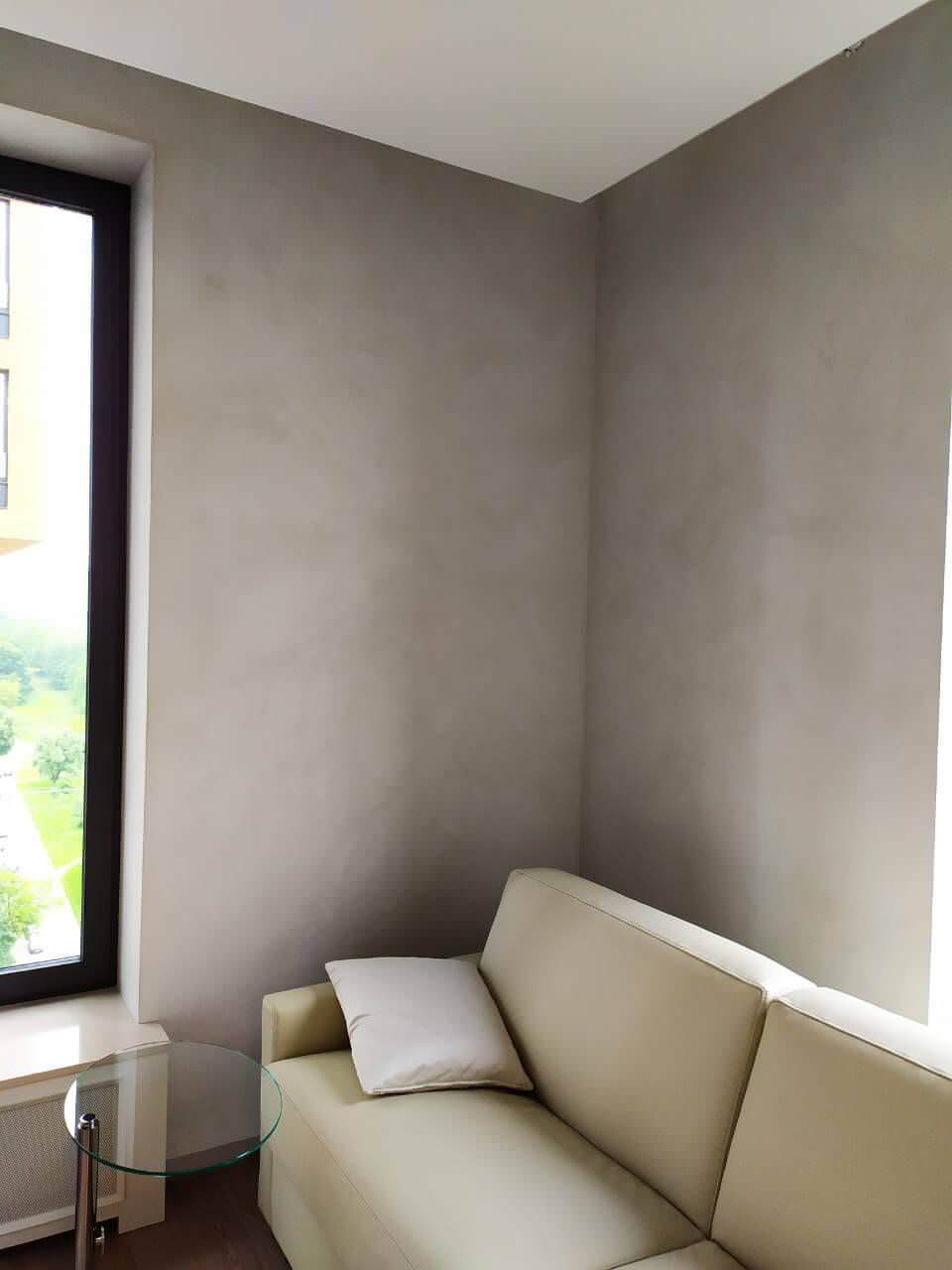 Декоративная штукатурка микроцемент по всей квартире