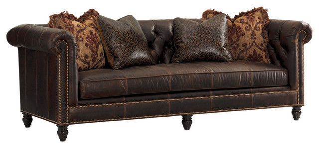 Manchester Leather Sofa Traditional Sofas By Lexington Home Brands Manchester Leather Sofa